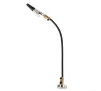 Manos de ayuda de soldadura magnética con brazo de metal flexible y clip de cocodrilo para reparación de PCB, electrónica, modelo de bricolaje, pintura negra (250 mm)