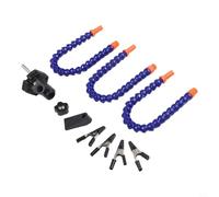 Manos de ayuda para soldadura con 3 abrazaderas flexibles en S con clips de acero inoxidable con punta de silicona y soporte giratorio (A)