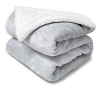 Manta Borrego 130x160cm/160x220cm/220x240cm, Manta Sofa Reversible de Franela y Sherpa, Manta Cama Gruesa, Manta Borreguito, Sobrecama, Manta Caliente, Suave, Transpirable para Invierno