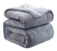 Manta Borrego de Terciopelo con Aspecto de Piel de Cordero Gruesa 100%Poliéster, Estilo Moderno en 6 Colores y 3 Tamaños -Mantas de Sofa, Polar, Franela -Invierno, Siesta cálida y Espesa - Doble Capa