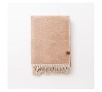 Manta color beige 140x190cm 320gsm, 60% algodón y 40% acrílico scalpers home