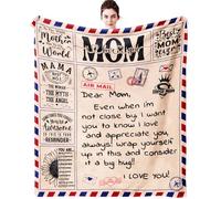 Manta con texto en inglés «To My Mom» de hija e hijo, te amo mamá, regalos de cumpleaños para mujeres, regalo de mamá para el día de la madre, Navidad, mantas de franela para sofá, dormitorio, sofá,