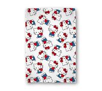 Manta de Forro Polar con Licencia Oficial de Hello Kitty, diseño de Heartheld, Manta súper Suave y cálida, dormitorios de Adolescentes, Camping y Fiestas de Pijamas, tamaño 100 x 150 cm,