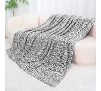 Manta de Forro Polar, tamaño Individual, Color Negro, Ligera, Afelpada, acogedora, Suave, Gris Oscuro, Manta Individual para Cama, 152,4 x 204 cm