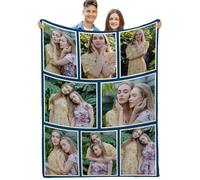 Manta de franela personalizada con fotos y texto, manta personalizada para adultos, parejas, familia, mascotas, regalo para cumpleaños, aniversario, vacaciones, Navidad