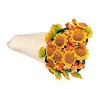 Manta de ganchillo - 31.5 pulgadas de girasol hecha a mano de suave | Manta de ganchillo floreciente | para mamá, hermana, abuela, novia, maestra, agradecimiento, día de la madre, día de San