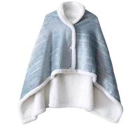 Manta de regazo para ancianos, manta de rodilla, poncho portátil de 33 x 47 pulgadas de grosor, chales y envolturas de forro polar pequeños para invierno, oficina, almuerzo