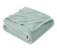 Manta Microfibra para Cama Sofá y Sillón Manta Polar Lisa de Tacto Suave Super Caliente para Adulto y Niño Sin Arrugas Light green 220x240cm