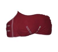Manta Polar HH Nabrisa Cinchuelos Cruzados - Burdeos/Blanco / 145 cm