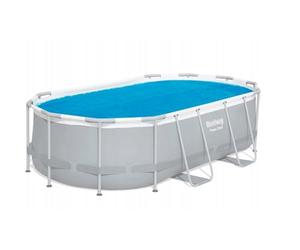 Manta solar para Ovalpool 503 x 274 cm Sheepmania Warmer 150 micras | Lona solar para Bestway, Intex | Aislamiento térmico, ahorro de energía