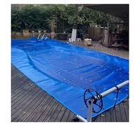 Manta solar resistente para alberca, manta de retención de calor con aislamiento térmico para piscinas, ajuste personalizado recortable, 16 mil, 2 m x 3 m