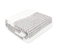 Manta Terciopelo Zig Zag Aleatorio de Franela 130x160cm , Suave, Mantas Multiusos, Cómoda y Cálida. Ideal para Sofá, Cama y Viaje