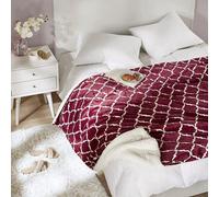 Manta Unyqoos® con apariencia de piel de oveja, color gris – Manta ponderada XL de 150x200 cm, reversible (Microlight 200 g/m² y Microberber 220 g/m²), extra suave y cálida