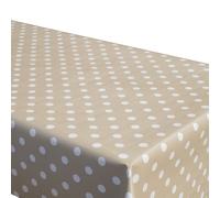 Mantel Antimanchas Cofan Beige con Lunares Blancos