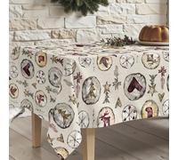 Mantel Colección Christmas de Navidad - 100% algodón - Impermeable para la mesa de la cocina y comedor