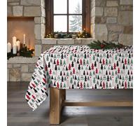 Mantel Colección Merry Christmas de Navidad - 100% algodón - Impermeable para la mesa de la cocina y comedor