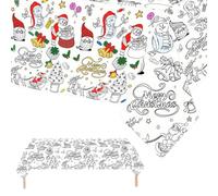 Mantel de fiesta de Navidad, pósteres gigantes para colorear, manteles gigantes de Navidad para niños, 54 x 108 pulgadas, rollo de papel de dibujo, hoja para colorear para niños, fiesta de Navidad