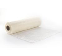 Mantel de mesa blanco de fibra sintética, 30 cm de ancho, rollo de 25 metros