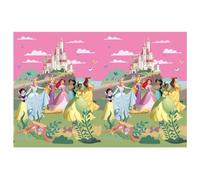 Mantel de princesa Disney como decoración para fiestas de cumpleaños infantiles y fiestas temáticas, tamaño: 120 x 180 cm, lavable, reutilizable, mantel de mesa para fiestas de cumpleaños infantiles
