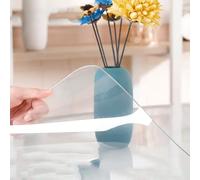 Mantel de PVC impermeable de 2 mm, borde biselado de 60°, protector de mesa resistente para escritorio de oficina, cubierta regular, 50 x 80 cm, mantel de plástico duradero