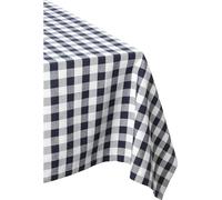 Mantel DII 100% algodón Lavable a máquina para Verano/Picnic, algodón, Azul Marino, 60x84 Inches