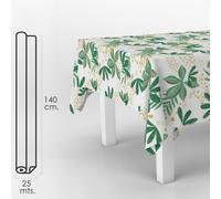 Mantel hule impermeable antimanchas primavera pvc 140 cm. x 20 metros.