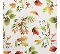 Mantel Hule Rectangular Hojas Otoño. Impermeable Antimanchas PVC 140 cm. x 20 Metros. Rollo Recortable. Interior y Exterior