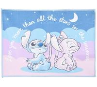 Mantel Individual Infantil de Tela para Stitch Fan - Azul y Rosa - 40x30 cm - Toalla Servilleta Escolar para Almuerzo y Guardería, Ideal para Niñas de 2 a 6 Años