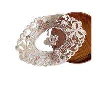 Manteles Individuales de Encaje con Florales Posavasos Redondo de Encaje Hueco, servilleta Mesa con Bordado Flores
