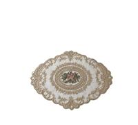 Manteles Individuales de Encaje con Florales Posavasos Redondo de Encaje Hueco, servilleta Mesa con Bordado Flores