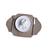 Manteles Individuales Mantel Individual de Cuero Doble Cara, Almohadilla térmica Antideslizante con Aislamiento Terciopelo imitación Ovalado, 2 uds(Color-12)