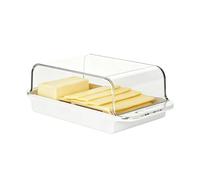 Mantequera Con Tapa, Dispensador Transparente Estilo Rural, Elegante Portamantequilla Para Barra, Para Queso Crema East Coast, Encimera, , Cocina, Hogar, Dormitorio, Camping, Puerta