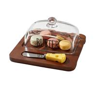 Mantequera - Recipiente con tapa - Para mantequilla con cortapurro, para casa, cocina, mesa de comedor, desayuno al aire libre, pícnic, café, pastelería,