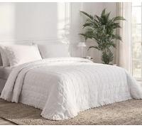 Manterol Colcha/Bouti Linera Garment Wash con Bordado Blanco (Cama 150)