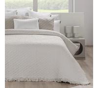 Manterol Colcha bouti Textura Fruncida con topitos y Volante - Polka C.07 stone 90 cm