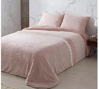Manterol Edredón Comforter con Borreguillo Doko 071 Rosal Nude 14, (Cama 150)