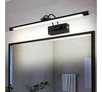 MantoLite LED Regulable Lámparas de Pared 15W,60CM Interior Iluminación para cuadros y expositores Cabeza Giratoria Lectura Lámpara,Negro Baño Espejo Apliques de Pared 3000K/4000K/6000K