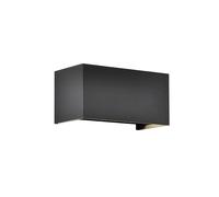 Mantra Iluminación Aplique de exterior Davos doble, negro, atenuable, aluminio