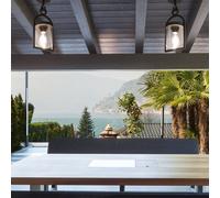 Mantra Iluminación Lámpara colgante exterior Maya, gris oscuro, IP54, altura 44,5 cm