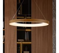 Mantra Iluminación Lámpara colgante LED inteligente Niseko II, Ø 65 cm, color madera, CCT