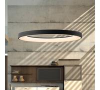 Mantra Iluminación Lámpara colgante LED Niseko II, control remoto, Ø 65 cm, negro