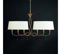 Mantra Iluminación Lámpara colgante Paola 6 luces en dorado y crema