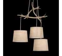 Mantra Iluminación Lámpara colgante Sabina con pantallas textiles, 3 luces.