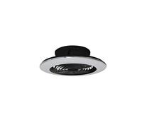 Mantra Iluminación. Modelo ALISIO MINI. Ventilador y plafón de techo de 52,5 cm de diámetro en color negro. Fuente de luz LED 70W 2700K-5000K 4900lm. Ventilador 30W