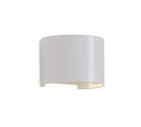 Mantra Iluminación. Modelo DAVOS. Aplique de exterior circular fabricado en aluminio acabado en color arena blanco