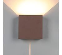 Mantra Iluminación. Modelo DAVOS XL. Aplique de exterior cuadrado fabricado en aluminio acabado en corten