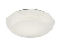 Mantra Iluminación. Modelo DIAMANTE II. Plafón de techo en forma de talla de diamante de 51,5 cm de diámetro en color blanco. Fuente de luz LED de 54W 3000K 3900lm
