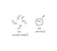 Mantra Iluminación Ventilador de techo LED Aloha, blanco, motor de corriente continua, silencioso,