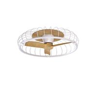 Mantra Iluminación Ventilador de techo LED NATURE, aplicación CCT, blanco/haya