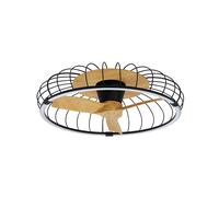 Mantra Iluminación Ventilador de techo LED Nature, aplicación CCT, negro/haya